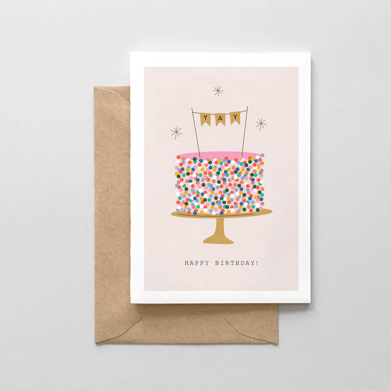 Greeting Card | Happy Birthday Sprinkle Cake | Spaghetti & Meatballs