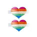 Alligator Hair Clips Set | Rainbow Glitter Hearts | Lilies & Roses NY - The Ridge Kids