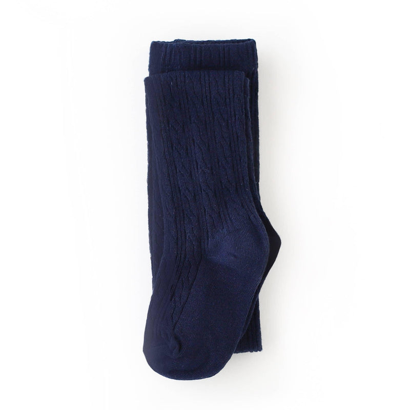Cable Knit Tights | Navy | Little Stocking Co. - The Ridge Kids