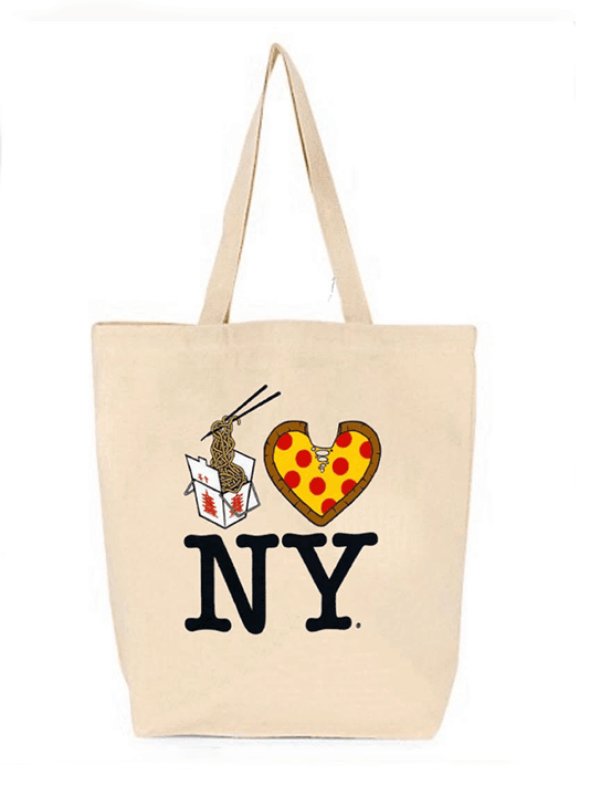 Canvas Tote | Lo Mein Pizza NY Tote | PiccoliNY - The Ridge Kids