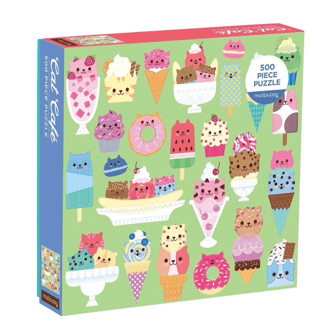 Cat Cafe 500 Piece Puzzle | Jigsaw Puzzle | Mudpuppy - The Ridge Kids