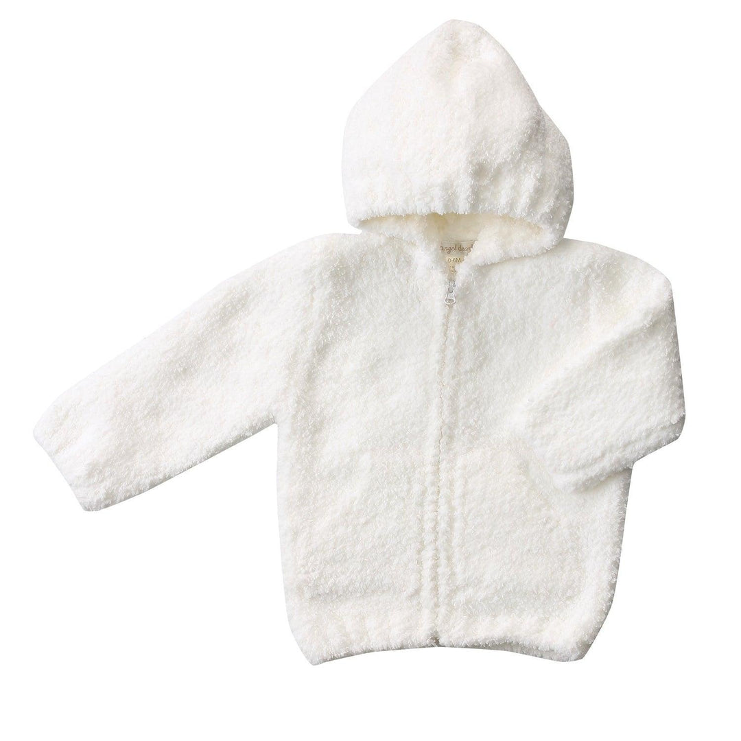 Chenille Hoodie | Crisp White | Angel Dear - The Ridge Kids