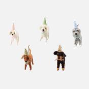 Christmas Ornaments | Felted Party Dog - assorted | One Hundred and 80 Degrees - The Ridge Kids