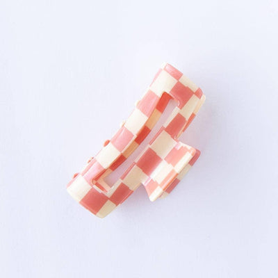 Claw Clip | Checkered - Pink | Modern Piggy - The Ridge Kids