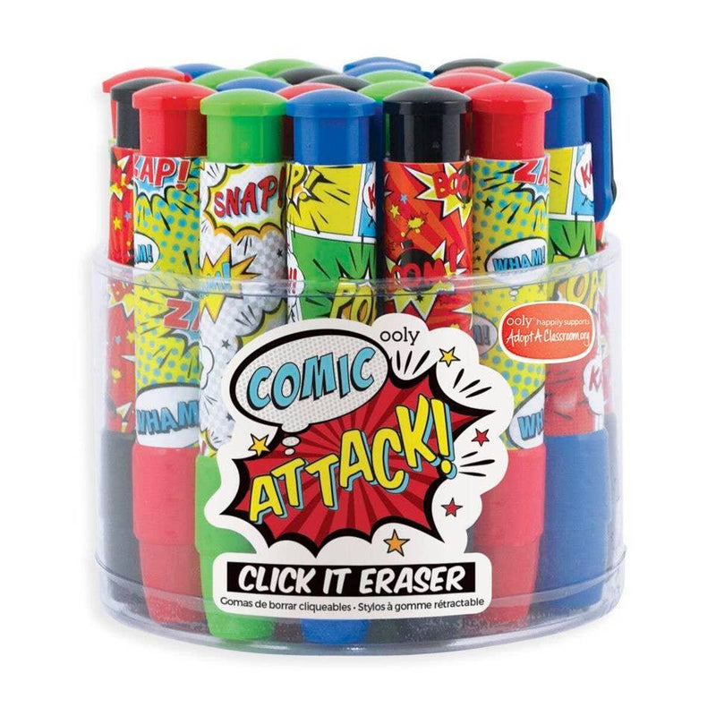 ClickIt - Comic Attack Erasers - The Ridge Kids