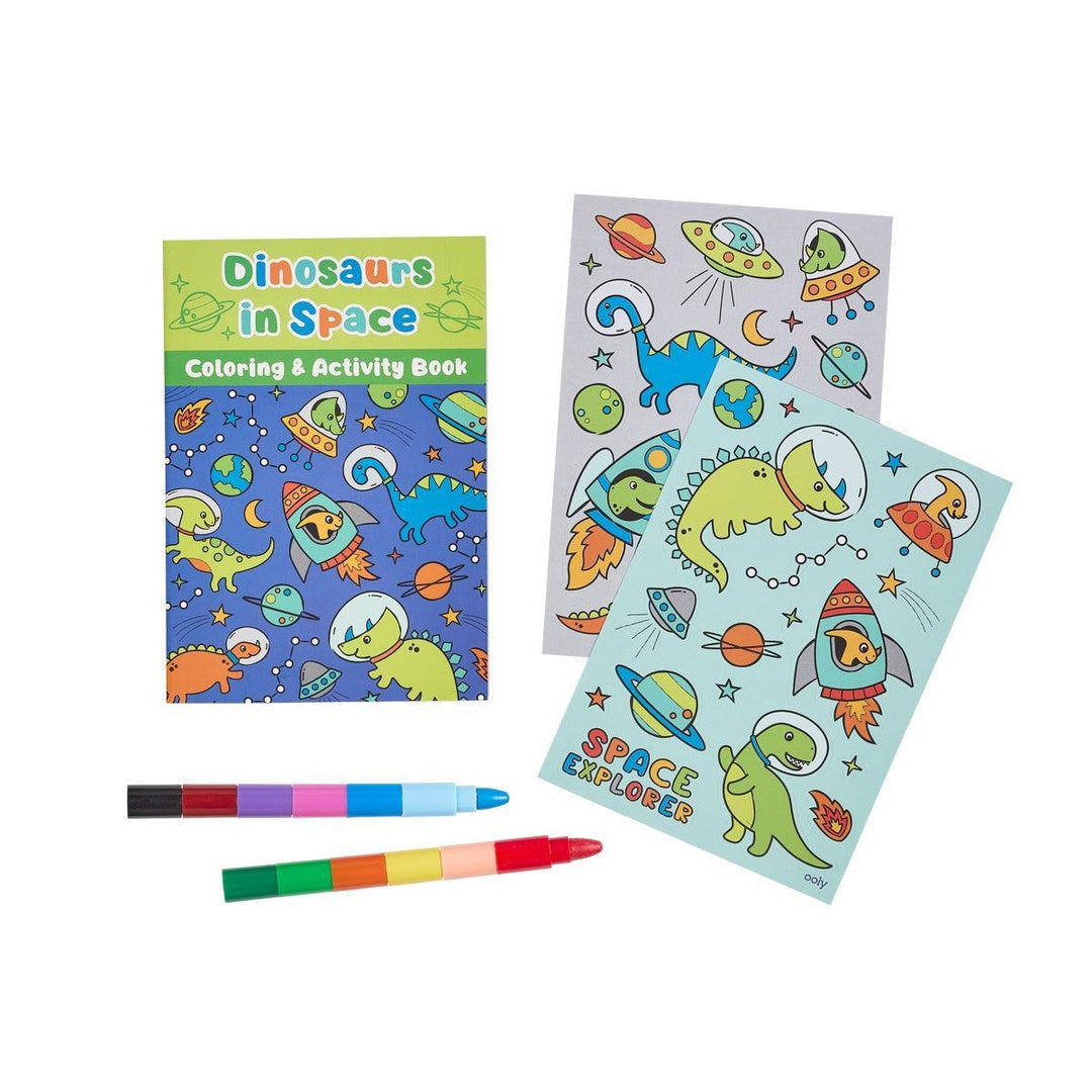 Coloring & Activity Kit | Mini Traveler Dinosaur in Space | Ooly - The Ridge Kids