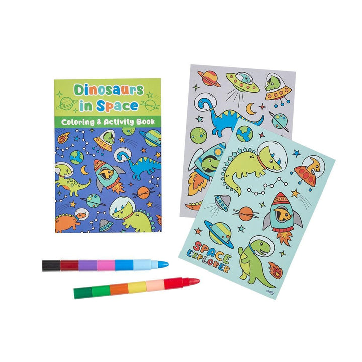 Coloring & Activity Kit | Mini Traveler Dinosaur in Space | Ooly - The Ridge Kids