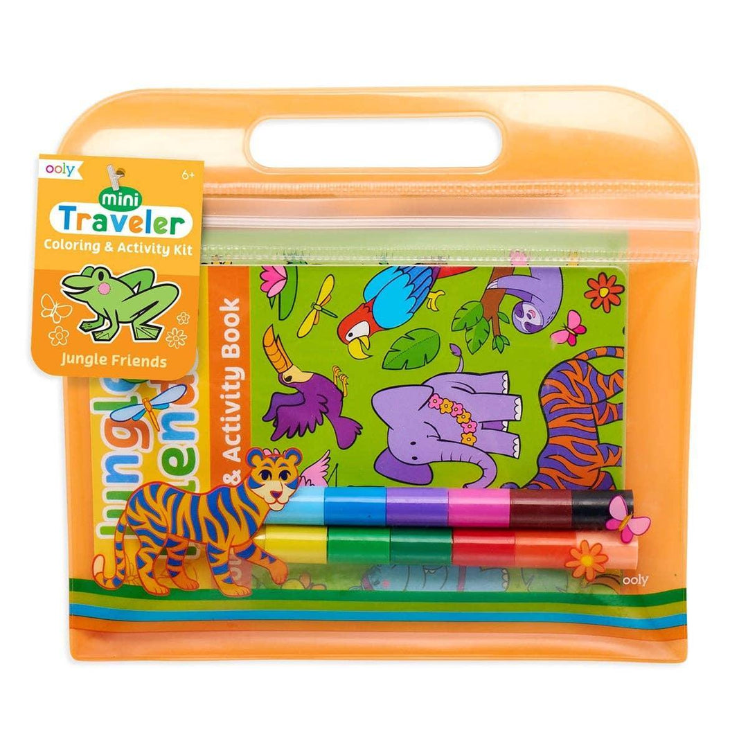 Coloring and Activity Set | Mini Traveler Jungle Friends | Ooly - The Ridge Kids