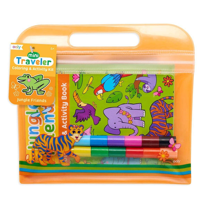 Coloring and Activity Set | Mini Traveler Jungle Friends | Ooly - The Ridge Kids