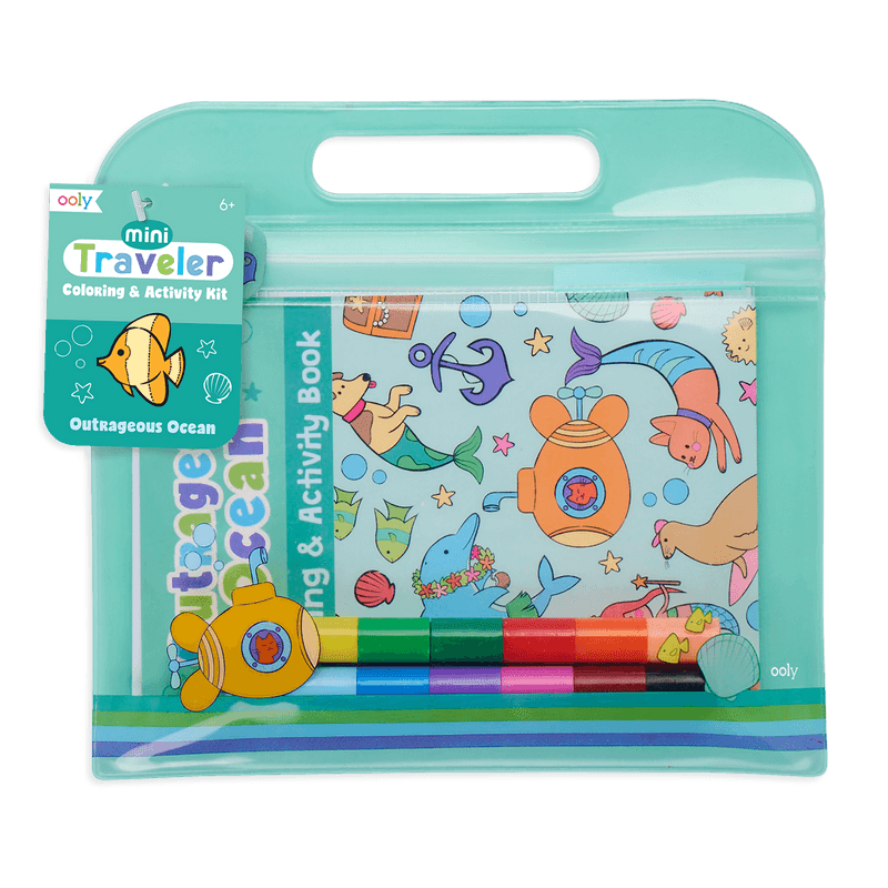 Coloring and Activity Set | Mini Traveler Outrageous Ocean | Ooly - The Ridge Kids