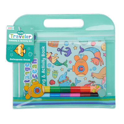Coloring and Activity Set | Mini Traveler Outrageous Ocean | Ooly - The Ridge Kids