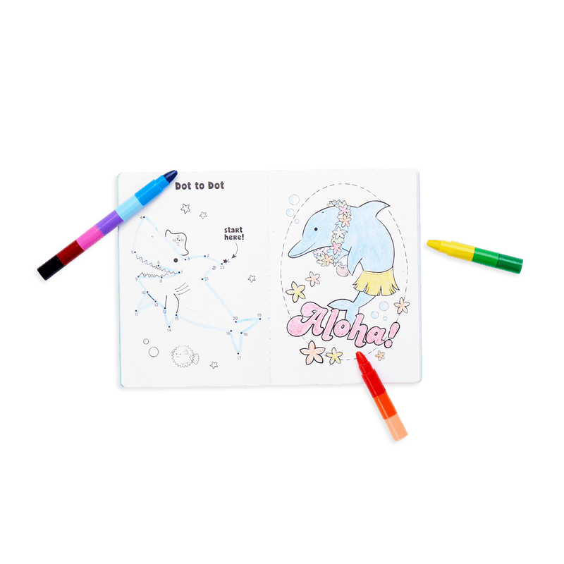Coloring and Activity Set | Mini Traveler Outrageous Ocean | Ooly - The Ridge Kids