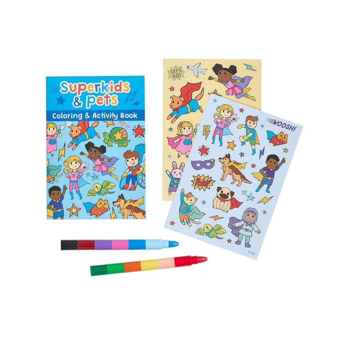 Coloring and Activity Set |Mini Traveler Superkids and Pets | Ooly - The Ridge Kids