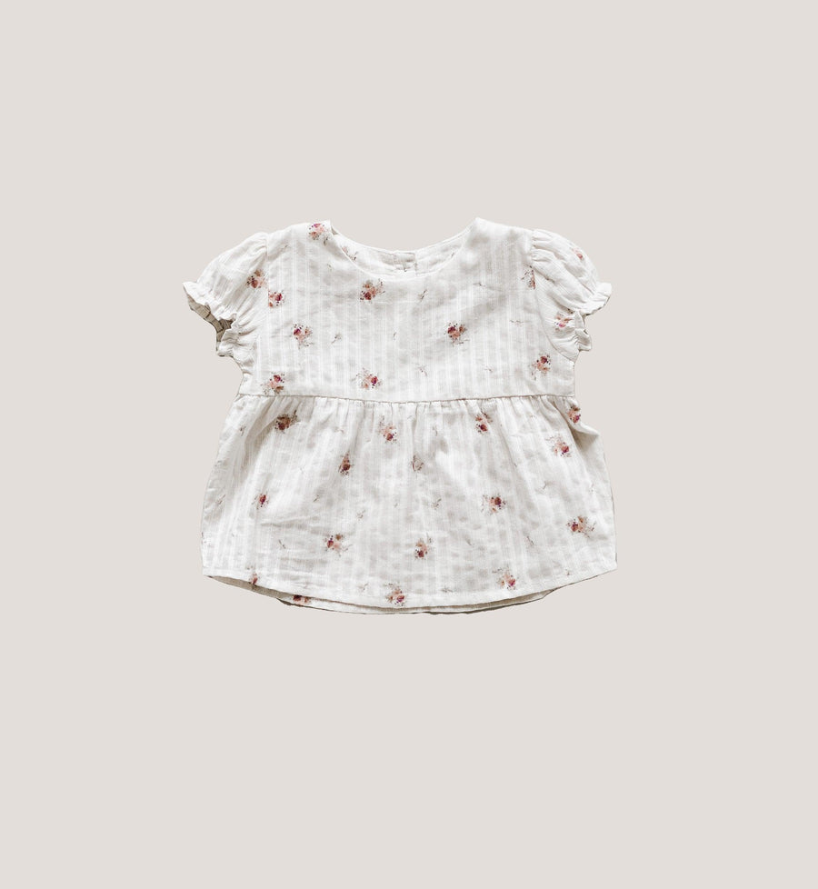 Cotton Baby Blouse | 100 % Organic Floral Print Keisha Baby Top | Odiee Organic - The Ridge Kids