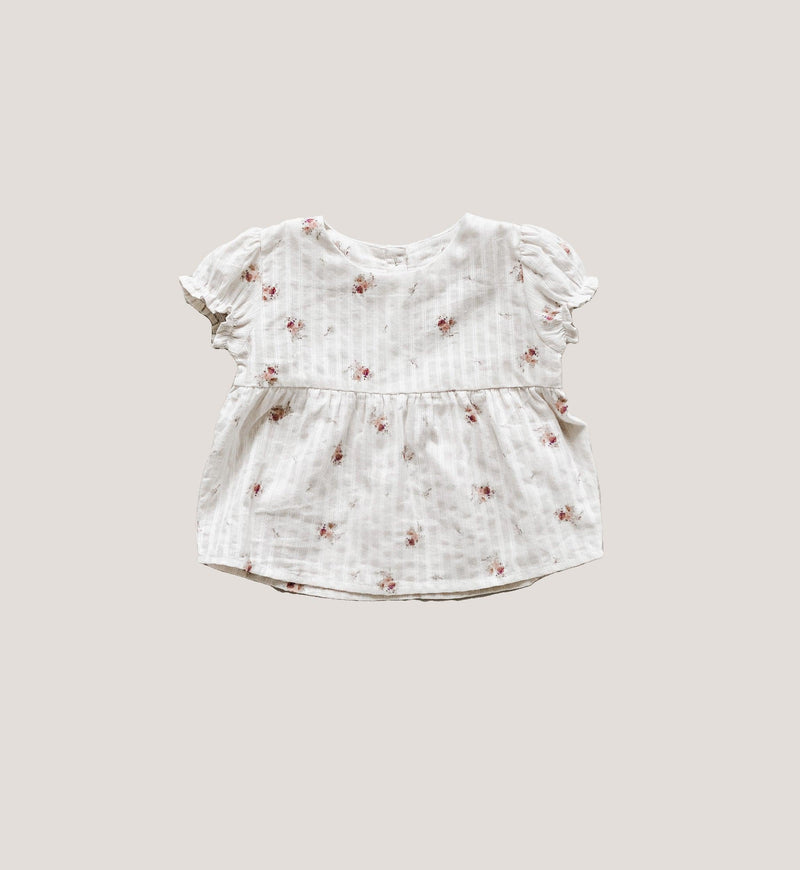 Cotton Baby Blouse | 100 % Organic Floral Print Keisha Baby Top | Odiee Organic - The Ridge Kids