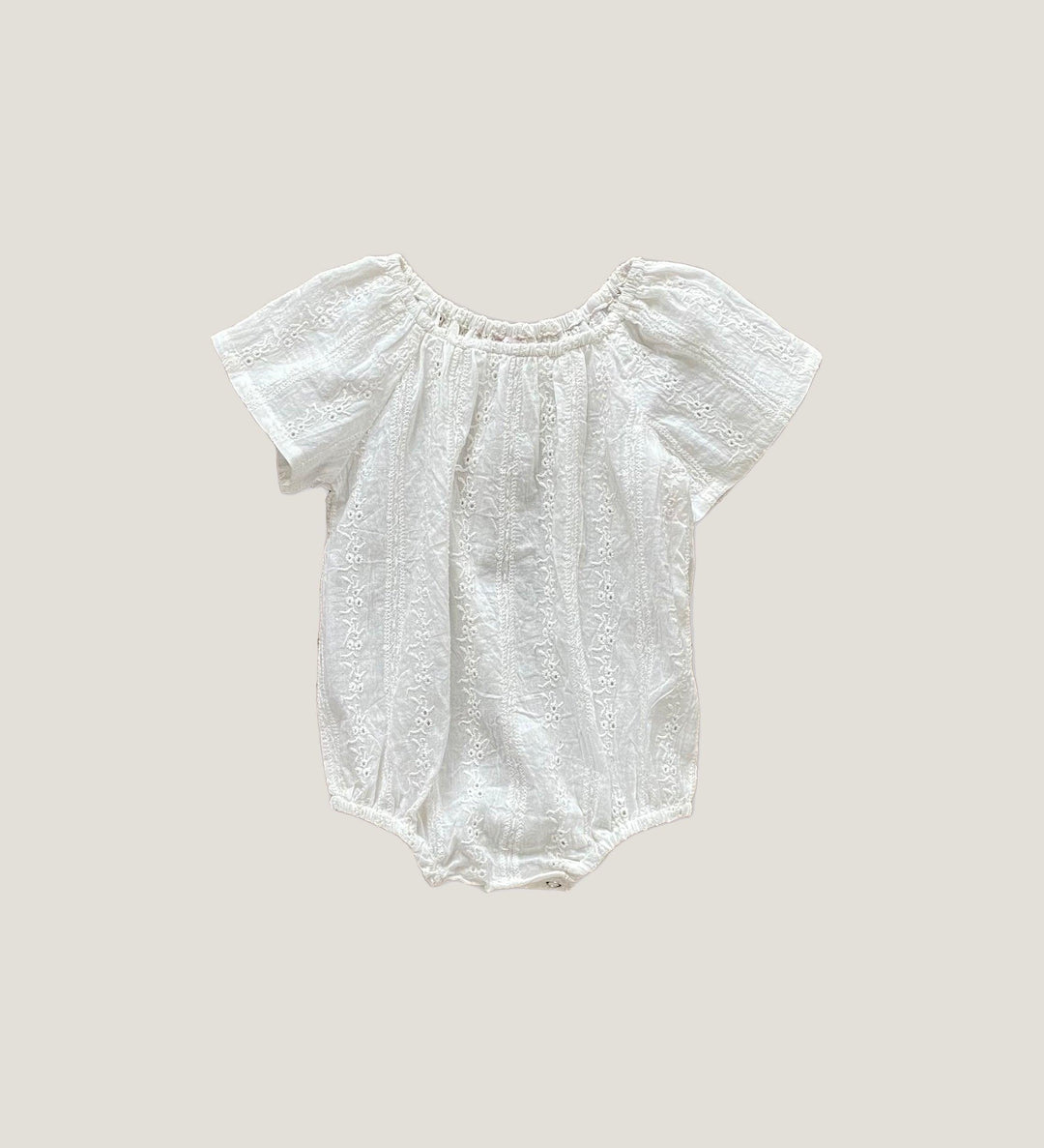 Cotton Baby Romper | 100 % Organic Lace Blanca Romper | Odiee Organic - The Ridge Kids
