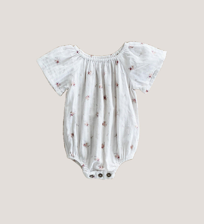 Cotton Baby Romper | 100 % Organic Lace Blanca Romper | Odiee Organic - The Ridge Kids