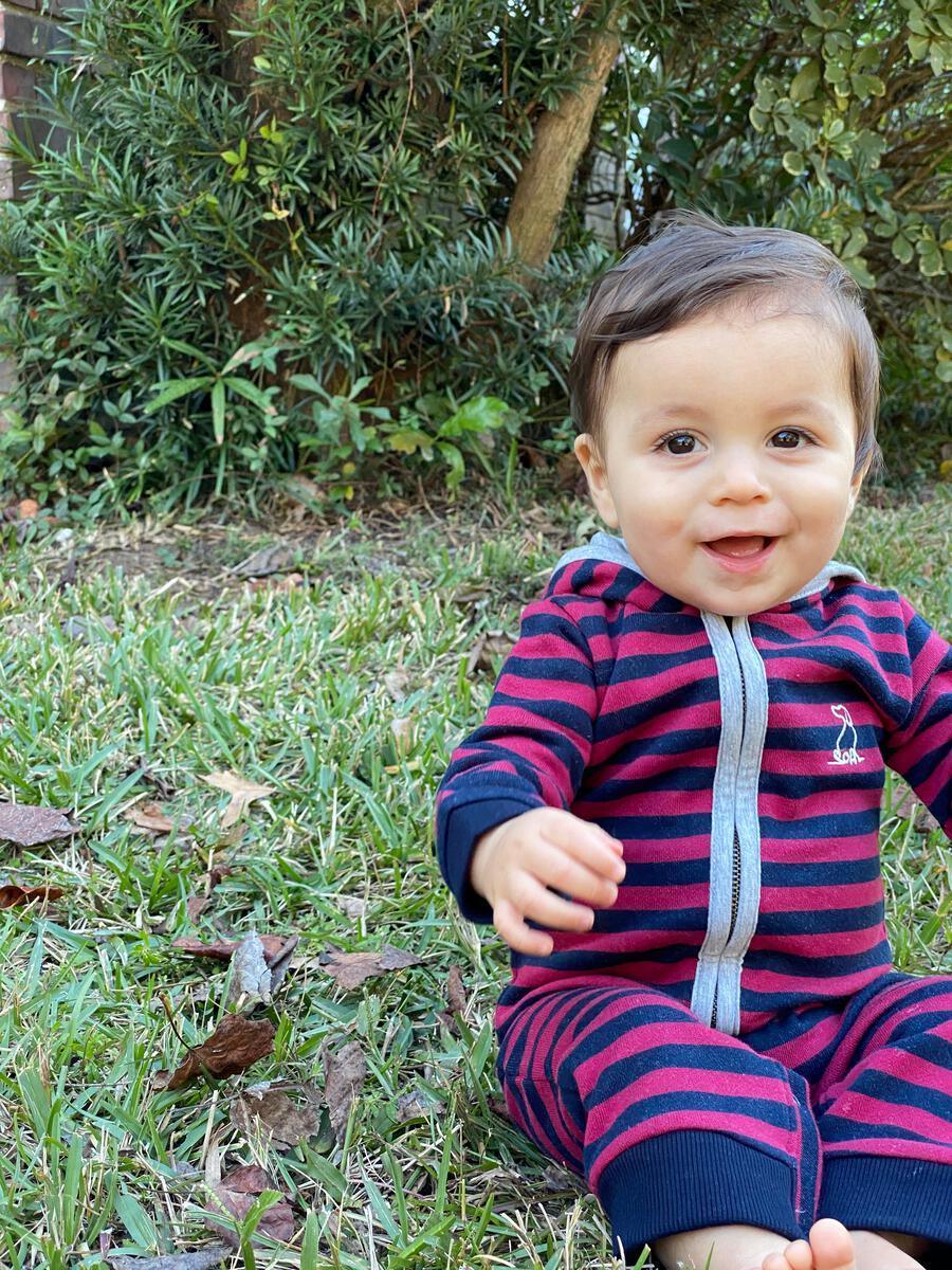 Cotton Hooded Romper | Blaine Burgundy Stripe | Me and Henry - The Ridge Kids