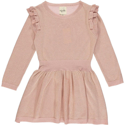Cotton Knit Dress | Carrie Dress in Rose Pink | Vignette - The Ridge Kids