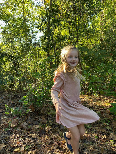 Cotton Knit Dress | Carrie Dress in Rose Pink | Vignette - The Ridge Kids