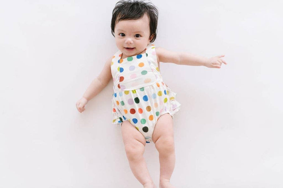 Isla Romper in Bold Dots - The Ridge Kids