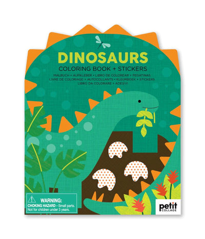 Activity Book | Dinosaurs Coloring Book and Stickers | Petit Collage - The Ridge Kids