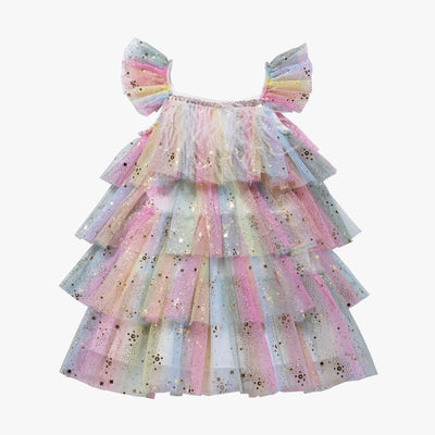 Girls Dress | Layered Dress- Pink Multi | Petite Hailey