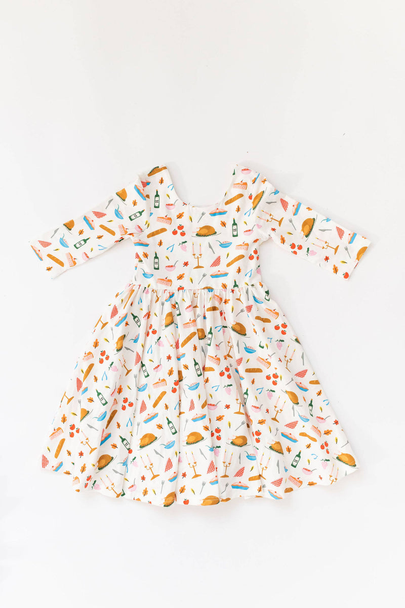 Baby Girls Dress | Emile Twirl- Turkey Time | Ollie Jay