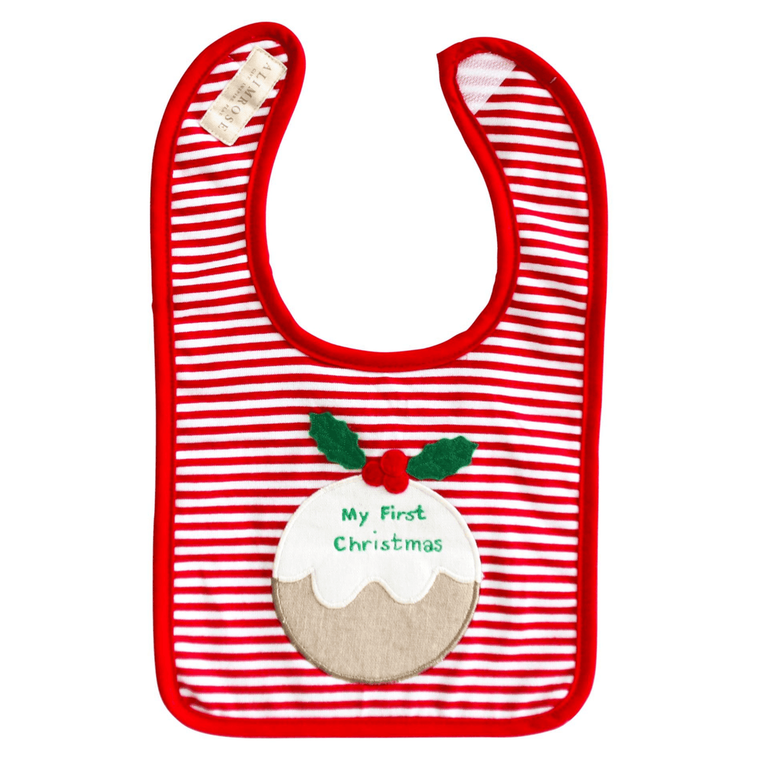 Embroidered Bib | My First Christmas | Alimrose - The Ridge Kids