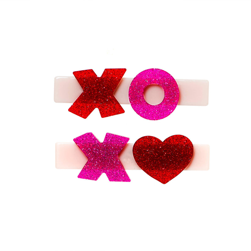 Alligator Clips |Valentines -XOXO Glitter | Lilies and Roses NY - The Ridge Kids