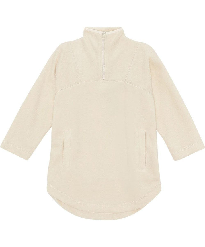 Fleece Dress with Mockneck | Long Sleeve Collena in Pearled Ivory | Molo - The Ridge Kids