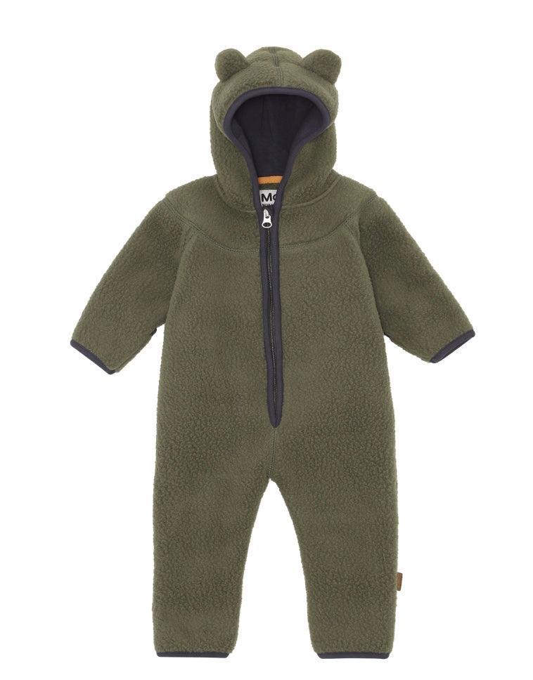 Fleece Umeko Soft Shell Baby Romper | Recycled Polyester in Forest | M ...