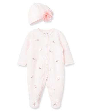 Footed Onesie and Hat Set | Meadow Blossoms | Little Me - The Ridge Kids