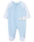 Footed Onesie with Hat | Elephants - Blue| Little Me - The Ridge Kids