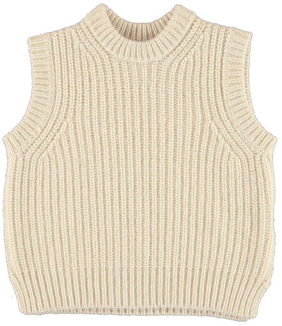 Gilberte Sweater Vest | Pearl Ivory | Molo - The Ridge Kids