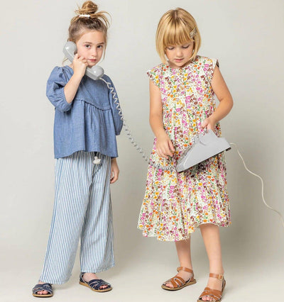 Girls Bottoms | Theodore Pant - Skinny Blue Stripe | Pink Chicken - The Ridge Kids