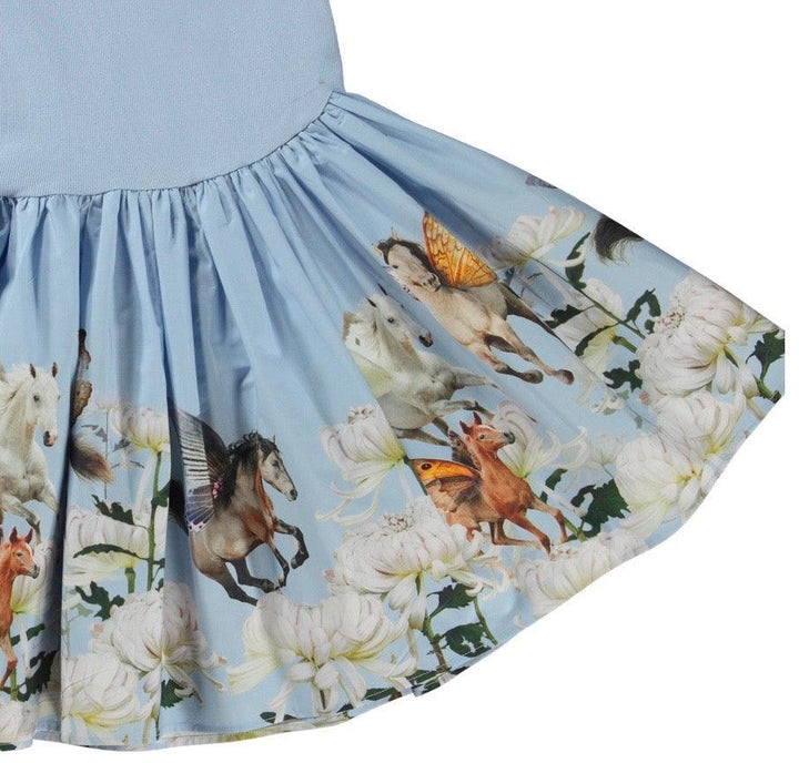 Girls Cissa Organic Cotton Dress | Out in the Blue | Molo - The Ridge Kids