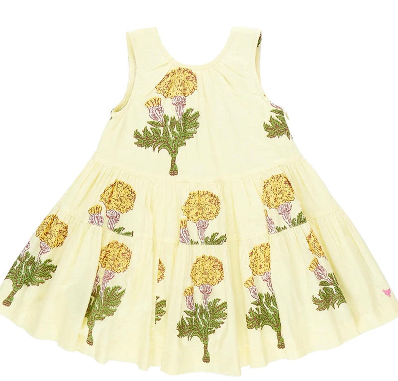 Girls Dress | Eloise - Yellow Marigold | Pink Chicken - The Ridge Kids