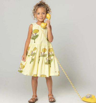 Girls Dress | Eloise - Yellow Marigold | Pink Chicken - The Ridge Kids