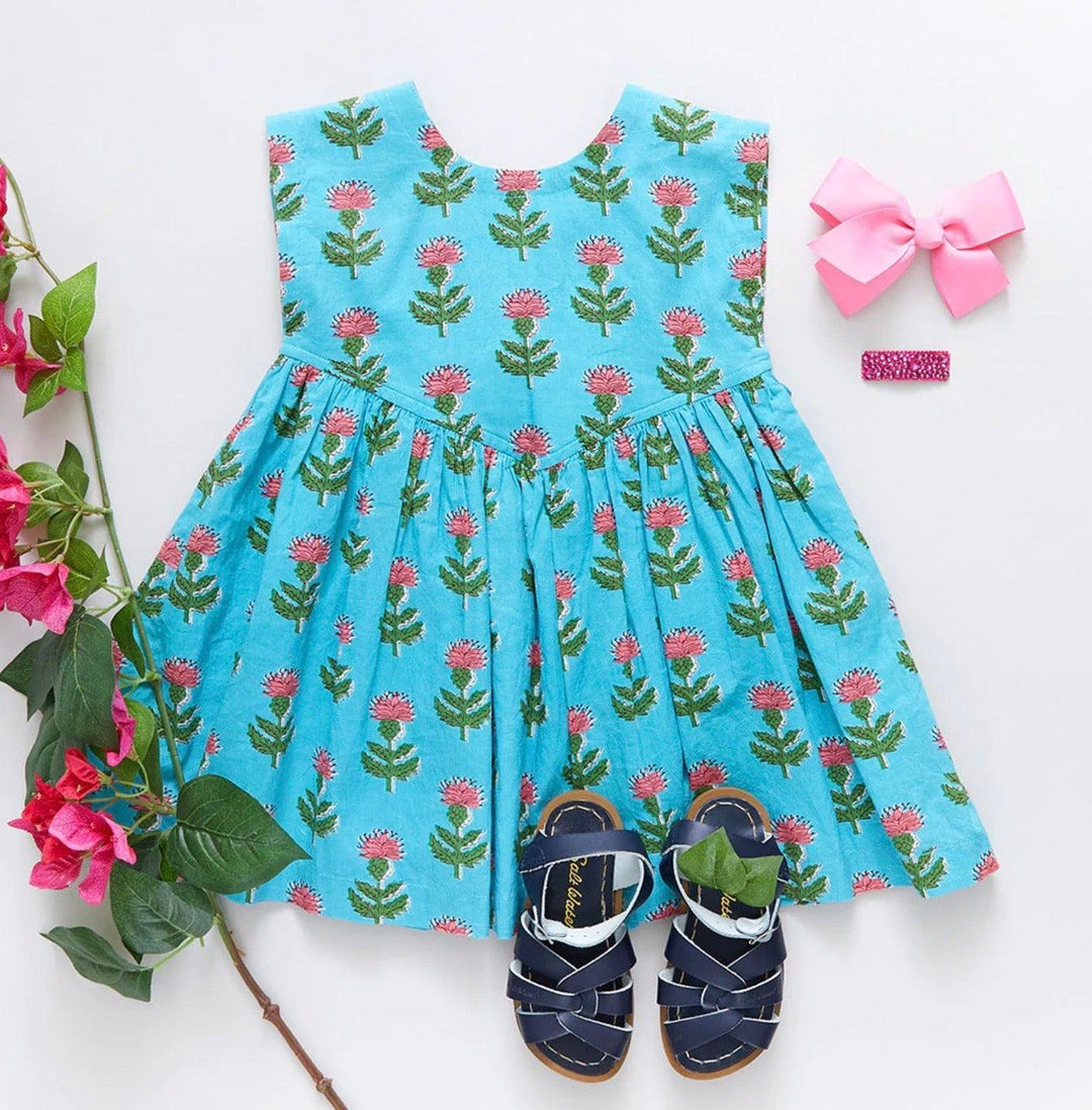 Girls Dress | Gracie - Cornflower | Pink Chicken - The Ridge Kids