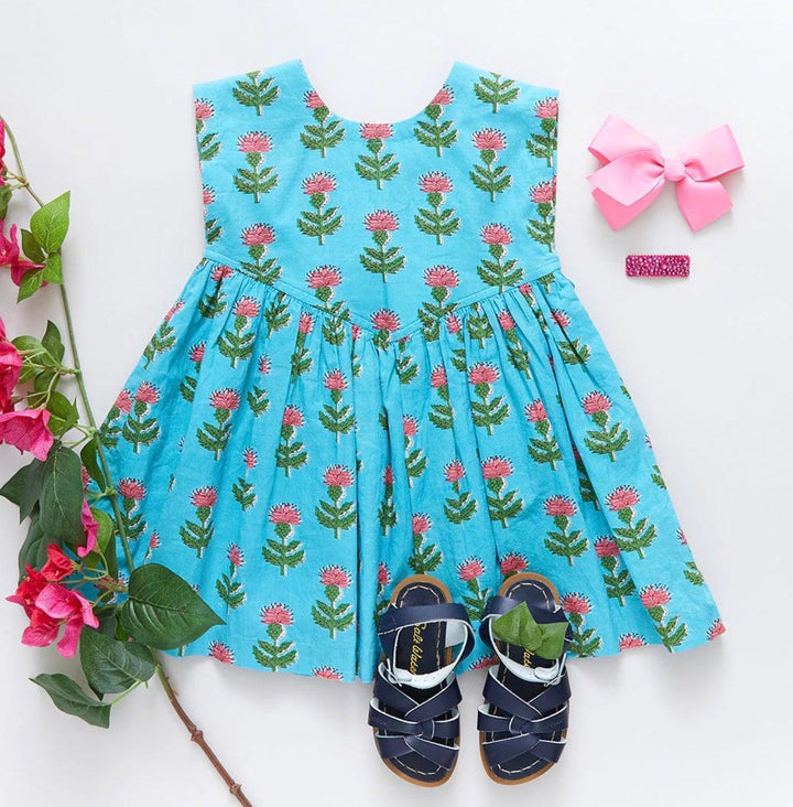 Girls Dress | Gracie - Cornflower | Pink Chicken - The Ridge Kids
