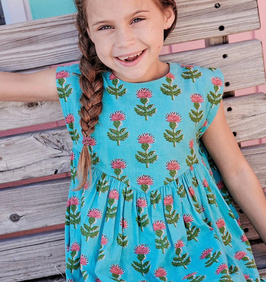 Girls Dress | Gracie - Cornflower | Pink Chicken - The Ridge Kids