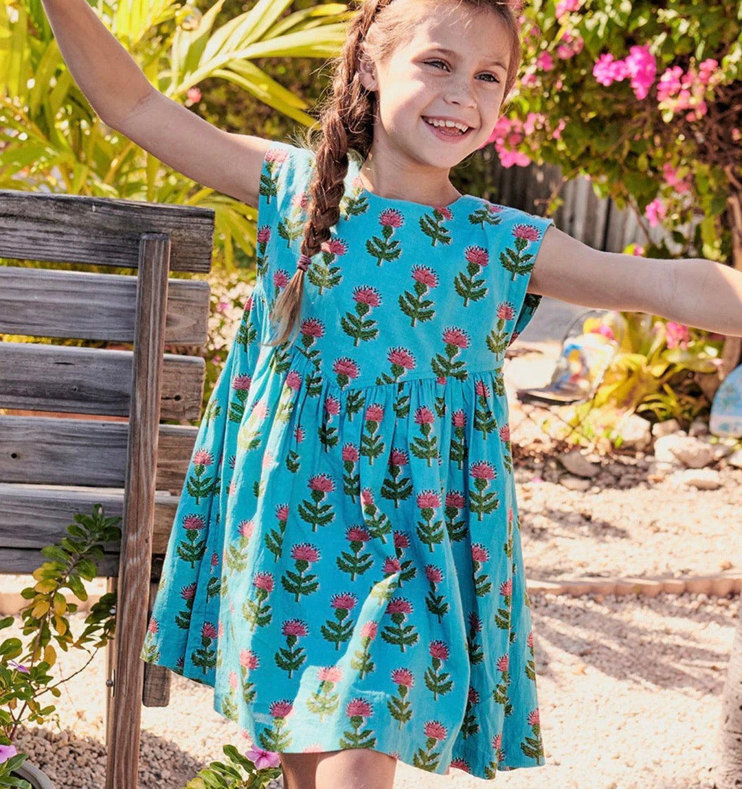 Girls Dress | Gracie - Cornflower | Pink Chicken - The Ridge Kids