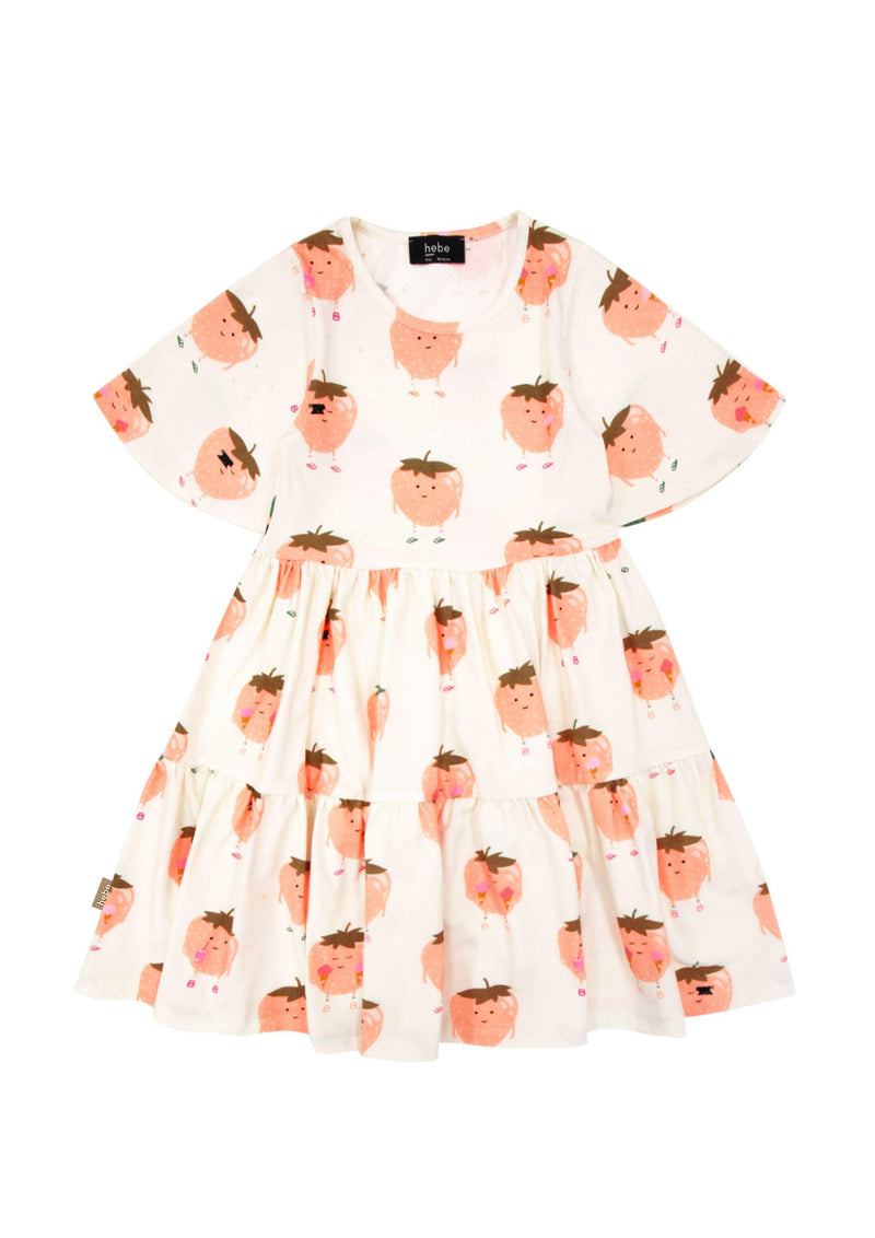 Girls Dress | Strawberry Print | Hebe - The Ridge Kids