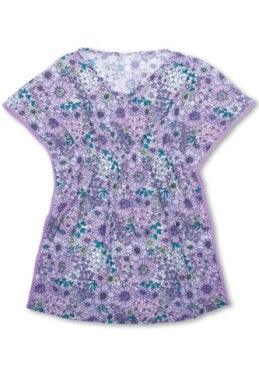 Girls Kaftan | Pom Pom - Mod Floral Purple - The Ridge Kids