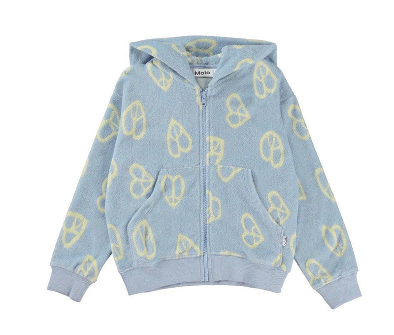 Girls Mel Cotton Terry Zip Up Hoodie | Windy | Molo - The Ridge Kids