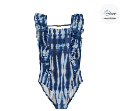 Girls Swimwear Nathalie Swimsuit | Tie Dye Vertical | Molo - The Ridge Kids