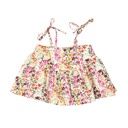 Girls Top | Stella- Multi Ditsy Floral | Pink Chicken - The Ridge Kids