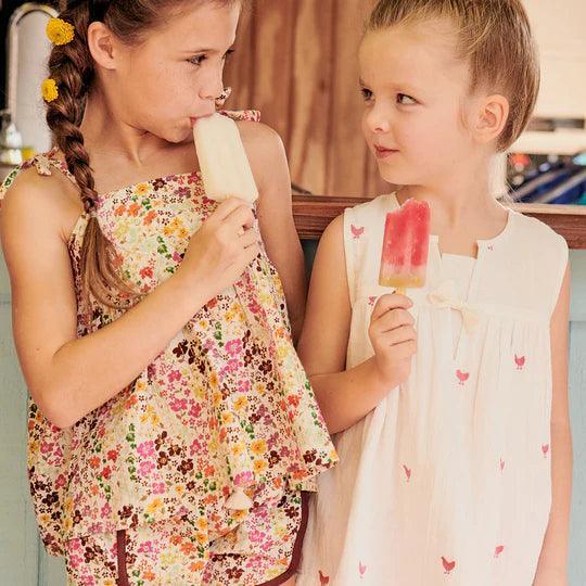 Girls Top | Stella- Multi Ditsy Floral | Pink Chicken - The Ridge Kids