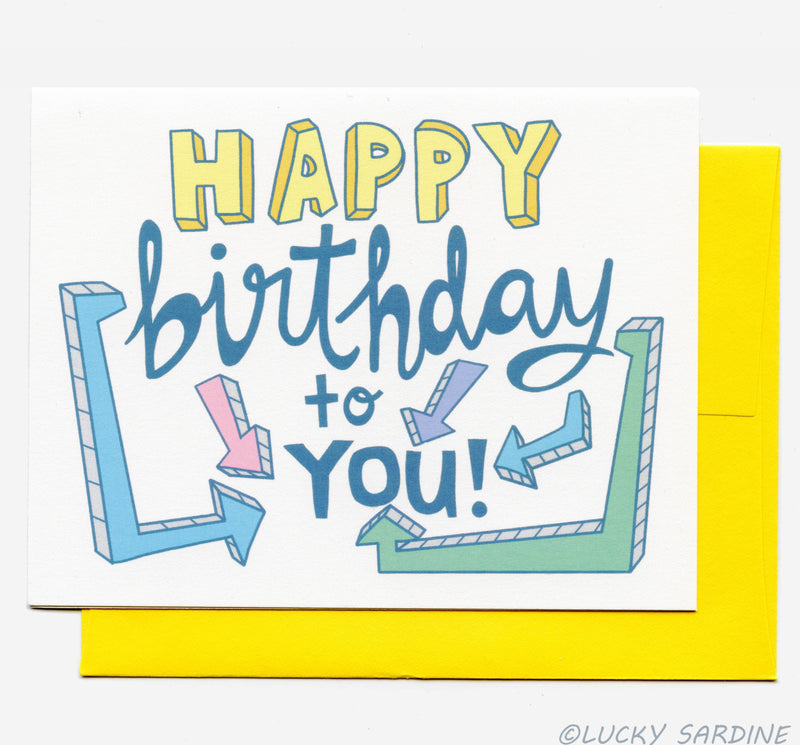 Greeting Card | Birthday To You Arrow | Lucky Sardine - The Ridge Kids